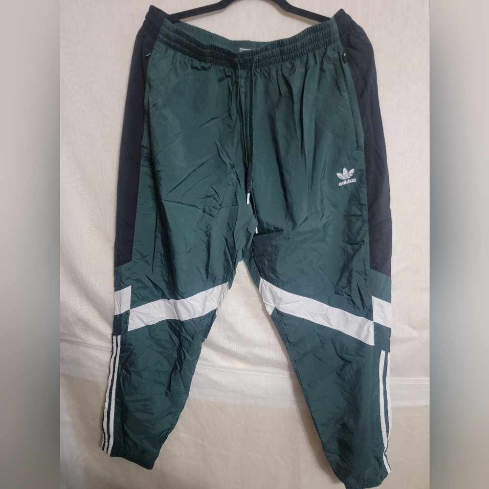 Adidas Green and Black Track Pants